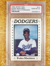 1990 Sport Pro - Great Falls Dodgers - Pedro Martinez #12 RC - PSA 10 GEM MINT