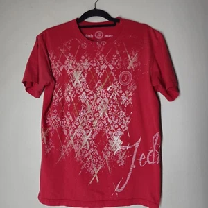 Y2K Jedidiah Buckle Men's Small Red T-Shirt Affliction Style Gothic Religous - Picture 1 of 7