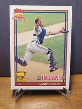 1991 Topps Baseball All-Star Rookie Cup Sandy Alomar #165 Cleveland Indians
