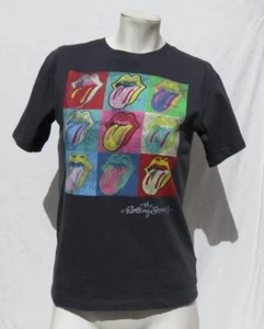 T-Shirt H&M US Damen XS grau Baumwolle The Rolling Stones Zunge Andy Warhol EUC - Bild 1 von 5