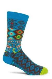 Calcetines Iban Print Para Hombre Talla 9-13 Azul Ozono Diseños Premier Moda Nuevos - Imagen 1 de 1
