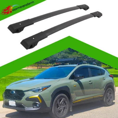Barras transversales negras para Subaru XV Crosstrek 2024 2025 accesorios portaequipajes de techo Foto 1 de 4