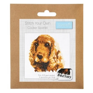 Cocker Spaniel Dog Mini Cross Stich Kit Trimits Counted GCS144 13cm x 13cm - Picture 1 of 3