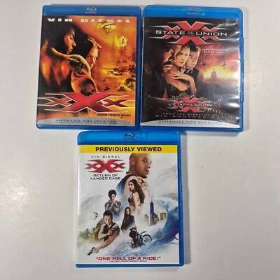 XXX Trilogy Blu-ray Bundle Vin Diesel State of the Union Return of Xander Cage - Image 1 of 4