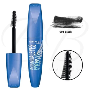 RIMMEL Scandaleyes Wow Wings Waterproof Volumising Mascara 12ml - 001 Black NEW - Picture 1 of 6