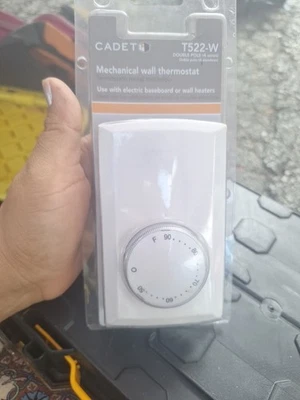 Cadet T522-W Line Voltage Mechanical Double Pole Wall Thermostat - Image 1 of 3