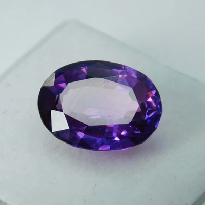 Pretty Natural Purple Tanzanite 8.15 Ct Oval Cut CERTIFIED Loose Gemstone - Image 1 of 4