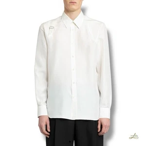 Alexander McQueen Harness Ivory Silk Shirt Size 16.5 - Picture 1 of 9