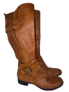 Naturalizer Women's Jackie Brown Leather Boots Sz 9 - Picture 1 of 13