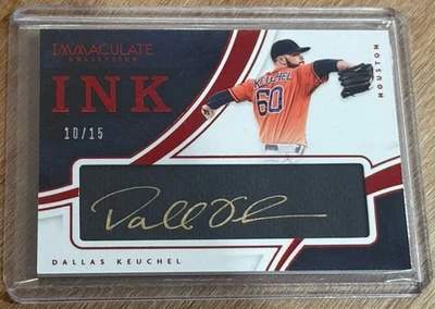 2016 Dallas Keuchel Panini Immaculate Ink Red Parallel Auto 10/15 Astros - Image 1 of 2