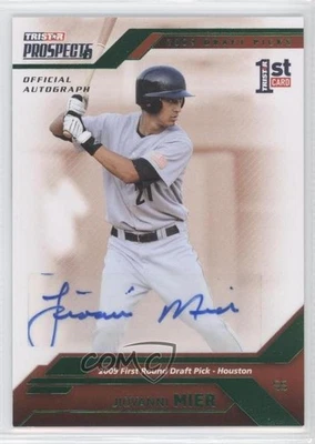 2009 TRISTAR Prospects Plus Green Auto /25 Jio Mier Jiovanni Mier #16 Auto - Image 1 of 2