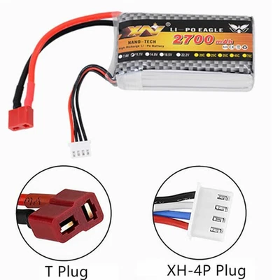 11.1V 2700mAh 25C LiPo Batterie Spare Parts RC Battery Hyper GO 14301 1/14 Scale - Bild 1 von 4