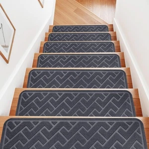 15 Pack 8 "X 30" Non Slip Stair Treads for Wooden Steps, Carpet Stair Treads ... - Picture 1 of 8