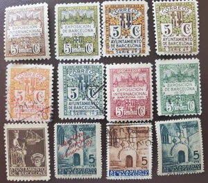 12 sellos de España - Lote #54u Barcelona - Imagen 1 de 1