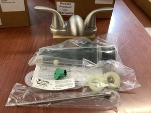 NEW MOEN 84603SRN Adler Bathroom Faucet Brushed Nickel W/Drain&Lift Rod B297 - Picture 1 of 4