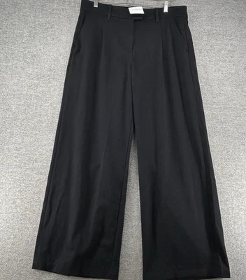 Pantalón de vestir American Eagle pierna ancha para mujer talla 10/30 negro elástico NUEVO Foto 1 de 4