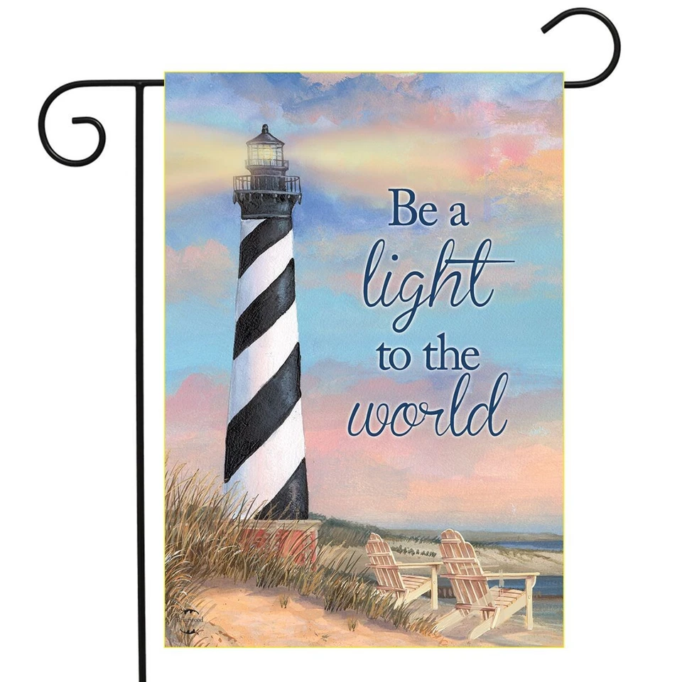 Coastal Lighthouse Be a Light to The World Garden Flag Briarwood Lane