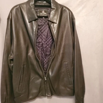 Mario Vittario Vnt  Italian Lambskin Jacket Men 46  Black Leather Car Coat - Image 1 of 4