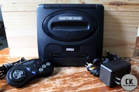 Sega Genesis Model 2 Console W Third Party Controller & Cables, Tested & Working
