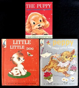 PEPPY THE LONELY PUPPY, LITTLE DOG, HOME ~ Rand McNally Childrens Puppy Book Set - Picture 1 of 14