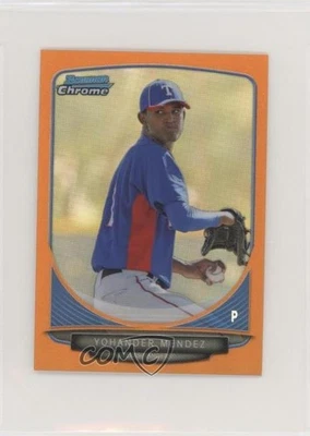 2013 Bowman Chrome Minis Orange Refractor /15 Yohander Mendez #308 - Image 1 of 2