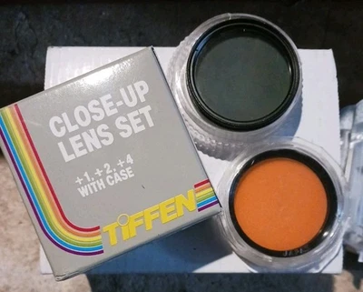 New Tiffen 49mm Close-up Lens Diopter Set  +1, +2  +4, & 2 Used Filters (Shown) - Image 1 of 4