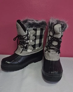 Natural Reflections W Winterstiefel "Lumber Jill" schwarz-weiß kariert Gr. 10 - NEU - Bild 1 von 18