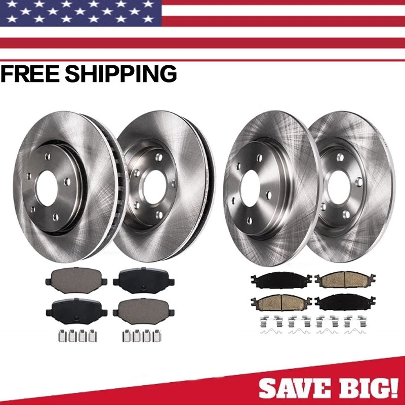 Pastillas de freno rotores delanteros traseros de 12,80 pulgadas para Ford Flex Explorer Taurus MKT MKS* Foto 1 de 4