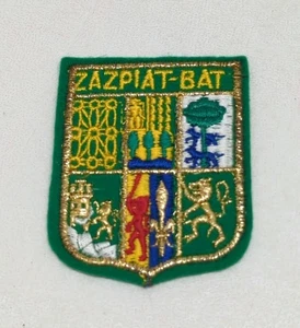 Parche de viaje vintage escudo vasco bordado fieltro verde Zazpiak-Bat - Imagen 1 de 6