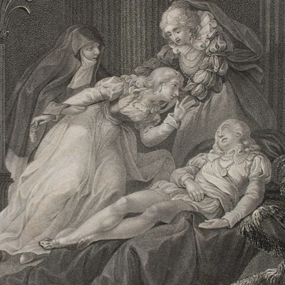 Julius von Tarent Theater Illustration Böttger Dresden Orig Punktierstich 1797 - Bild 1 von 4