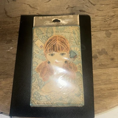 Tarjetas de agradecimiento American Greetings nuevas stock antiguo 10 + sobres vintage florales Foto 1 de 4