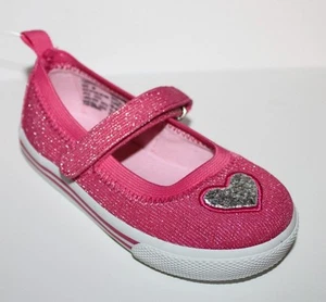 baby Gap NWT Girl's 7 8 Pink Glitter Mary Jane Tennis Athletic Shoes - Picture 1 of 6