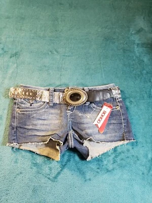 Pantalones Cortos Bongo Talla 3 Para Mujer Azul Elastizados Cinturón Tiro Medio Pantalones Bermudas Nuevos con Etiquetas Foto 1 de 4