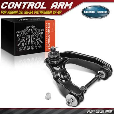 Brazo de control superior delantero izquierdo y rótula para camioneta Nissan D21 Pathfinder 87-97 Foto 1 de 4