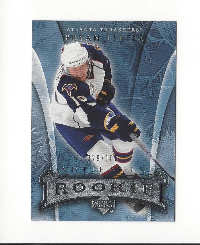 2007-08 Artifacts Silver #227 Bryan Little Rookie Thrashers /100  - Image 1 of 1