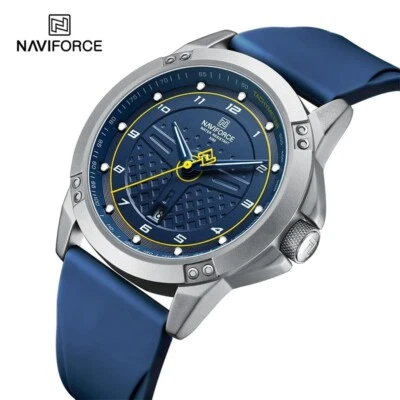 NAVIFORCE Men's Fashion Casual Quartz Watch Waterproof Silicone Strap Luminous - Image 1 of 4