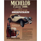1986 Michelob Dark Beer: Classic Car Sweepstakes Vintage Print Ad