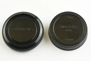 Olympus (Genuine) OM Rear Lens and Body Cap Pair - Picture 1 of 3