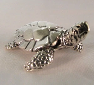 Miniatura statuina argento Tartaruga Marina (grande) fatta a mano argento 800  - Picture 1 of 12