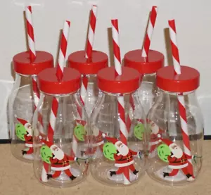 (6er Set) Wondershop Weihnachten Santa Kunststoff Milchflasche 12 Unzen kostenlos BPA - Bild 1 von 3