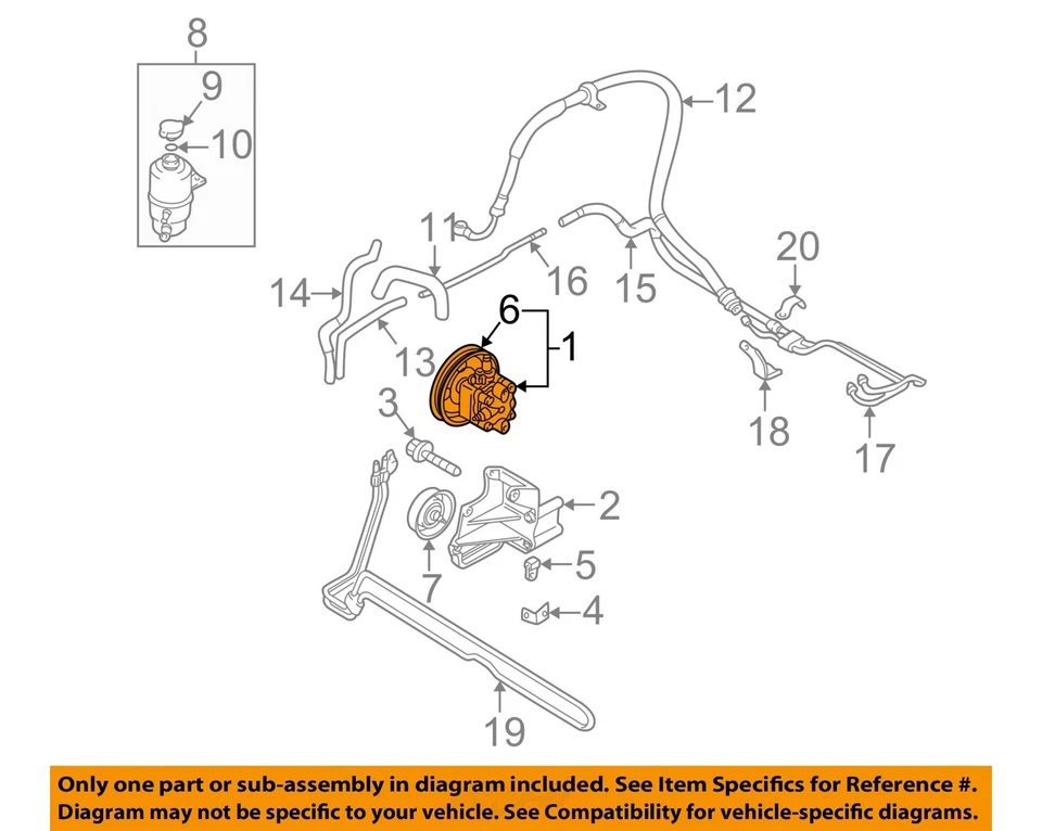 Bomba de dirección asistida usada se adapta a: Dodge Stratus Cpe 2005 2,4 grado A Foto 1 de 3