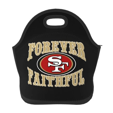 Forever Faithful San Francisco 49ers Insulated Neoprene Lunch Bag Picnic Bags Cover
