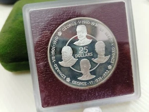 Willie : 1980 Cayman Islands 25 dollars proof 4 Modern Kings - Picture 1 of 2