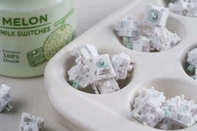 DK Melon Milk Linear Switches (10 per pack) For Custom Mechanical Keyboards - Image 1 of 4