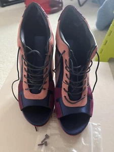 Burberry Cornfield Peep toe Stiletto Cameo Rose Ankle Booties EUR 37.5 - Picture 1 of 10