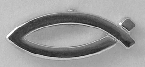 Fish Lapel Pin/Badge - Silver - Ideal Gift Item - EB6014 - Picture 1 of 1