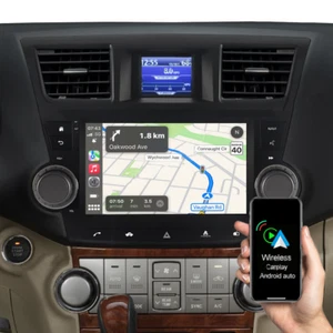 FOR 2008-2012 TOYOTA HIGHLANDER CAR STEREO RADIO 10'' ANDROID 12 CARPLAY GPS FM - Picture 1 of 18