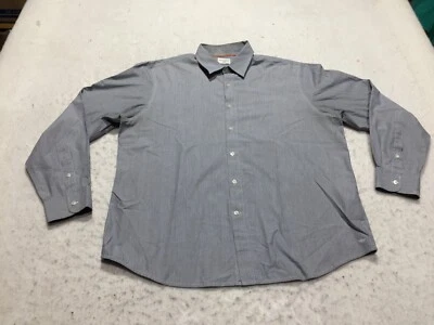 Camisa de vestir Dockers con botones para hombre XL azul blanco a rayas manga larga cuello logotipo Foto 1 de 4