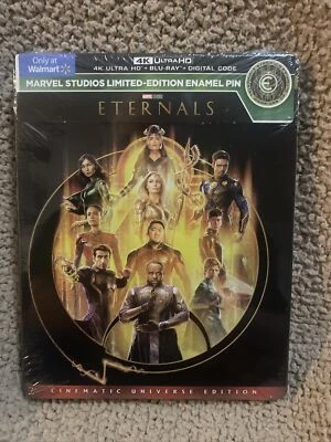 Eternals 4K Ultra HD + Blu-ray + Digital Code Walmart Exclusive Enamel Pin MCU - Image 1 of 4
