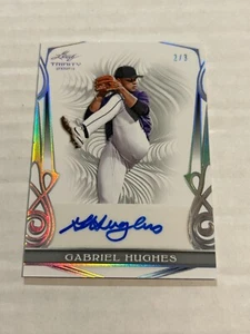 2023 LEAF TRINITY GABRIEL HUGHES 2/3 SILVER HOLO XRC AUTO ROCKIES SSP G2 - Picture 1 of 2